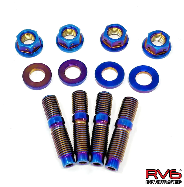 RV6 M10X1.25 Titanium Stud Set (4) With Safety Wire