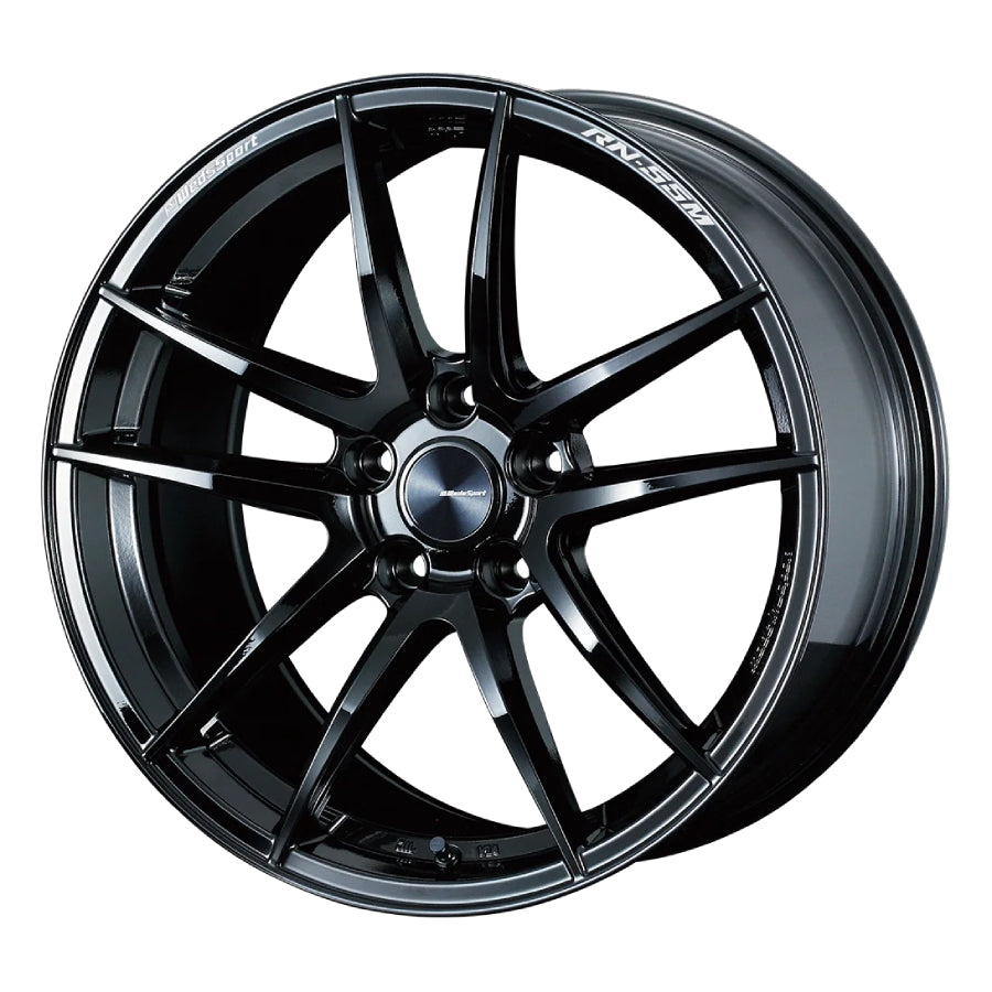 WedsSport RN-55M Wheel (Face FR) - 18x9.5 +25 5x114.3 (Gloss Black) Wheel Set - GR Corolla